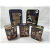 Image 1 : LOT OF 5 BASEBALL CARD COLLECTOR TINS WITH CARDS