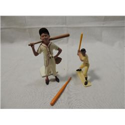 BASEBALL PLAYER PLASTIC FIGURES 3PCS.