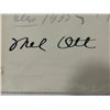 Image 1 : MEL OTT SIGNATURE AUTOGRAPH ON ENVELOPE NO COA