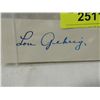 Image 1 : LOU GEHRIG CUT SIGNATURE AUTOGRAPH