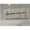 Image 1 : ABRAHAM LINCOLN CUT SIGNATURE AUTOGRAPH NO COA.