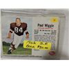 Image 1 : 1962 POST PAUL WIGGIN FOOTBALL PLAYER CARD