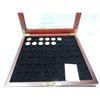 Image 1 : WOODEN DISPLAY CASE WITH 10 GOLD PLATED QUARTERS