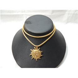 SUN NECKLACE GOLD TONE