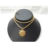 SUN NECKLACE GOLD TONE