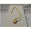 Image 2 : SUN NECKLACE GOLD TONE
