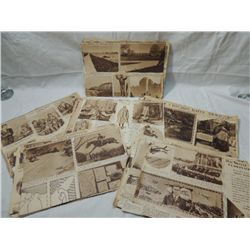 LOT BOX 1929-30 NEWSPAPER ARTICLES CLIPPINGS