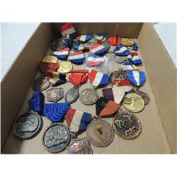 LOT BOX 1970's SWIMMING METALS PINS