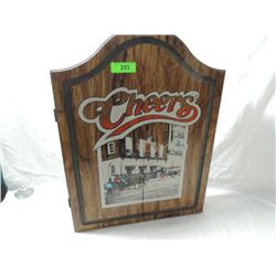 CHEERS DART BOARD HOLDER CASE.