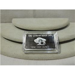 GERMAN SILVER 1 TROY OUNCE BISON BAR