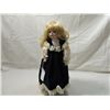 Image 1 : 15" ANCO PORCELAIN DOLL BLUE VELVET