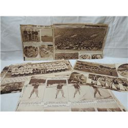 LOT BOX 1929-30 NEWSPAPER SPORTS CLIPPING