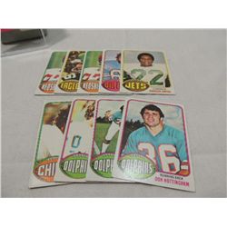 LOT 9 1976 TOPPS FOOTBALL PLAYER CARDS