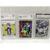 Image 1 : LOT 5 GRADED FOOTBALL PLAYER CARDS