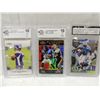 Image 2 : LOT 5 GRADED FOOTBALL PLAYER CARDS