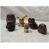 Image 1 : LOT 6 DECORATIVE OWLS MIXED MEDIUM/PURPOSE