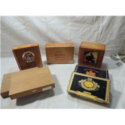 7 ASSORTED WOODEN CIGAR BOXES