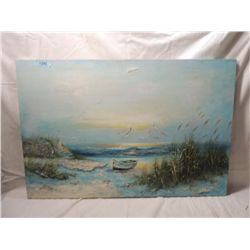36X24 ORIGINAL ACRYLIK SEA SCAPE PAINTING BY