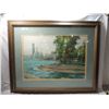 Image 1 : 41X33 ORIGINAL 1974 WATER COLOR LINCOLN PARK, BY