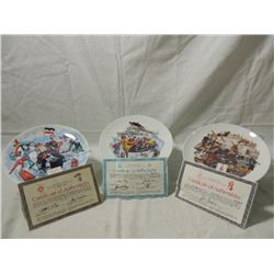 3 VILETTA OLYMPICS DECORATIVE PLATES COLLECTIBLES