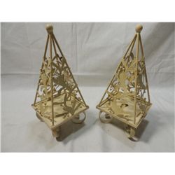 SET 2 METALWORK TABLETOP CANDLE DISPLAYS