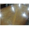 Image 3 : ANTIQUE OAK INLAID QTR SAW DINING TABLE LEAVES