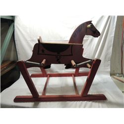 ANTIQUE WOODEN SPRING ROCKING WONDER HORSE