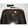 Image 1 : 5 Boot Knives w/ Sheaths, 3 Black Handles and 2 Brown Handles