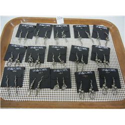 15 Pairs Fashion Earrings: Skulls, Crosses