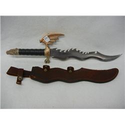 Large Ornate Knife w/ Dragon Hilt and Sheath