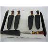 Image 1 : 5 Boot Knives w/ Sheaths, 1 Black Handle and 4 Brown Handles