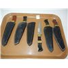 Image 1 : 5 Boot Knives w/ Sheaths: 3 Black Handles, 2 Brown Handles