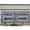 Image 1 : Public Telephone 5¢ Metal Sign