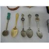 Image 2 : Small Ornate Jewelry Box, Souvenir Spoons, and Lighters