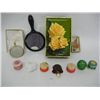 Image 1 : Avon Jars, Rose Box, Japanese Hair Clip, and 2 Hand Mirrors, 1 Made in West Germany