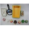 Image 2 : Avon Jars, Rose Box, Japanese Hair Clip, and 2 Hand Mirrors, 1 Made in West Germany