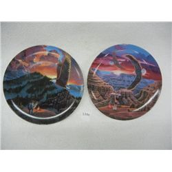 2 Crestley Collection Decorative Eagle Plates