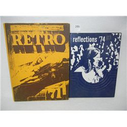 1974 Reflections and 1971 Retro Yearbooks