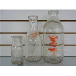 3 Milk Bottles