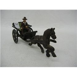 Cast Iron Horse Drawn Carriage