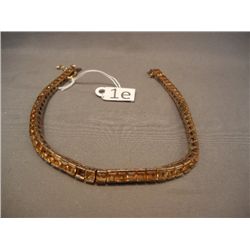 Sterling Gold Plated Bracelet w/ Yellow Gemstones