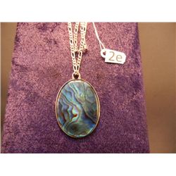 Sterling Necklace w/ Abalone Pendant