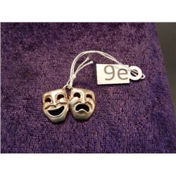 Sterling Drama Masks Pendant