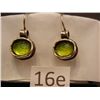 Image 1 : Sterling Drop Earrings w/ Peridot Stones