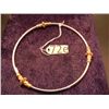 Image 1 : Sterling Bangle Bracelet w/ Gold Overlay