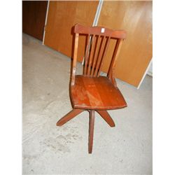 Antique Wood Child's Desk Chair