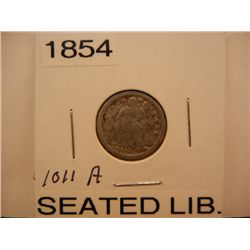 1854 Seated Liberty Dime