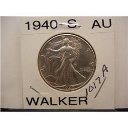 1940-S Walking Liberty Half Dollar AU