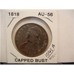 1818 Capped Bust Half Dollar AU 56