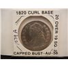 Image 1 : 1820 Capped Bust Half Dollar, 20 over 19, Curl Base,